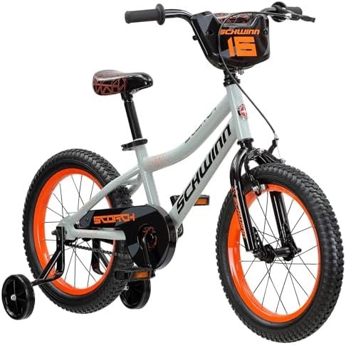 Schwinn Firehawk or Scorch Bike, 16 or 20 Inch Bike for Kids Ages 3-13, with Training Wheels or Adjustable Seat, Rear Coaster Brake & Front or Front & Rear Hand Brake, for Girls & Boys