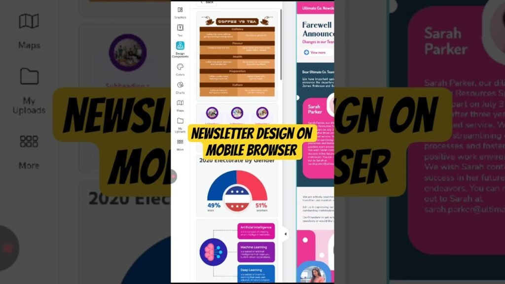 Newsletter Design on Mobile Browser (No App, No PC) #newsletters