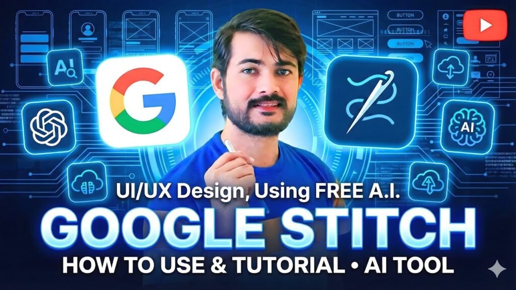 FREE UI/UX Design Using Google Stitch Tutorial | Ai Tools | Google Stitch to Figma | Rajat Upadhyay