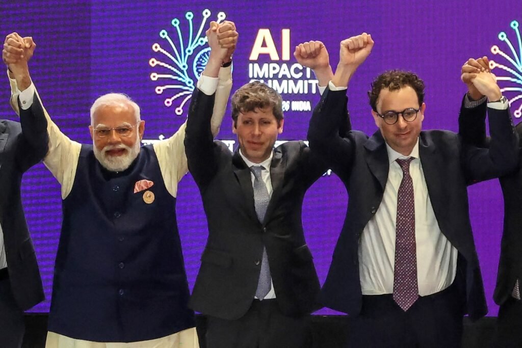 Altman and Amodei share a moment of awkwardness at India’s big AI summit