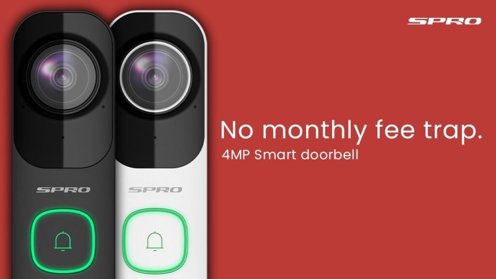 SPRO Smart Wi-Fi Doorbell – 4MP Video, AI Detection & No Monthly Fees SPRO Smart Wi-Fi Doorbell – 4MP Video, AI Detection & No Monthly Fees