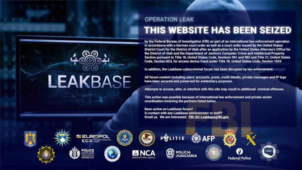 US and EU police shut down LeakBase, a site accused of sharing stolen passwords and hacking tools US and EU police shut down LeakBase, a site accused of sharing stolen passwords and hacking tools