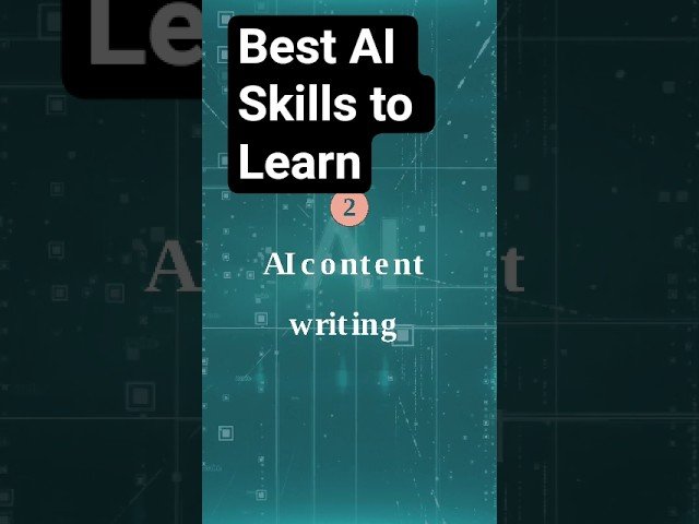 5 Best AI Skills to Learn #shorts